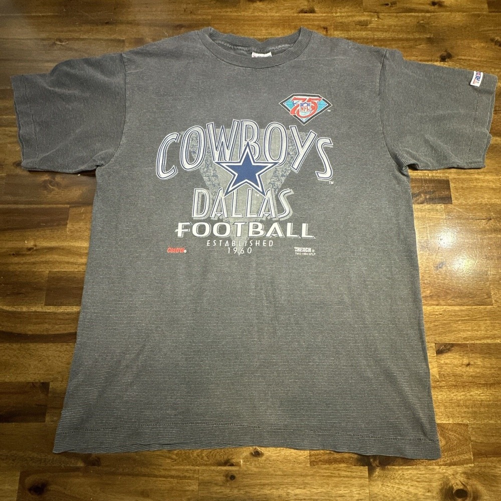 Vintage 1990s Dallas Cowboys Ultra Adult TShirt XL NFL‎ 75 Years Single Stitch